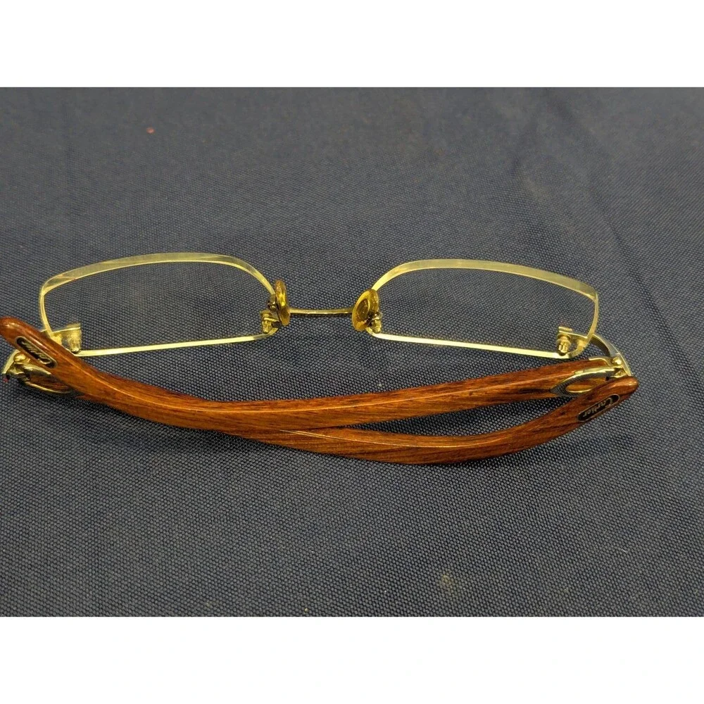 Cartier C Decor Rimless Bubinga Wood 140b Uncut Gems Vintage